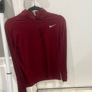 Nike Maroon Quarter-Zip Top